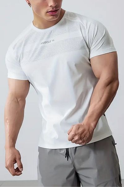 GHASSY CO. Ghassy Co. Men's Moisture Wicking Quick Dry Colorfast Athletic Tech Fitness Sport T-Shirt