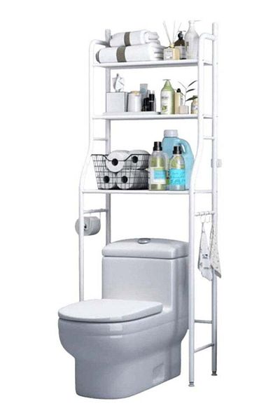 Generic Over Toilet Storage Bathroom Shelving White