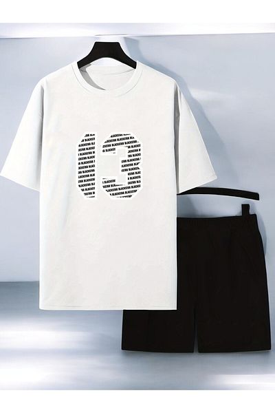 uyguntarz Zestaw szortów unisex 13 z nadrukiem