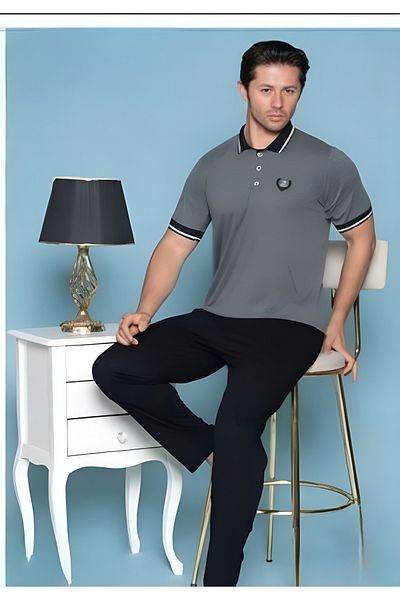 Pyjama Familya Men's Short Sleeve Pajama Set