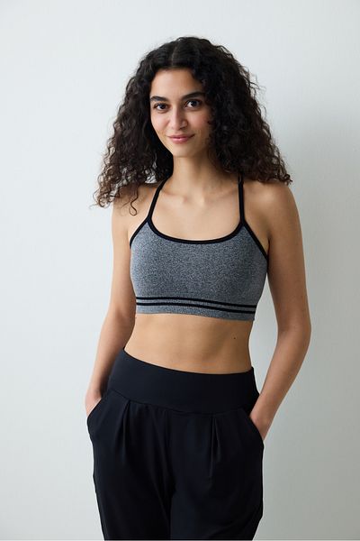 Penti Biustonosz sportowy Black Light Support Contrast Seamless