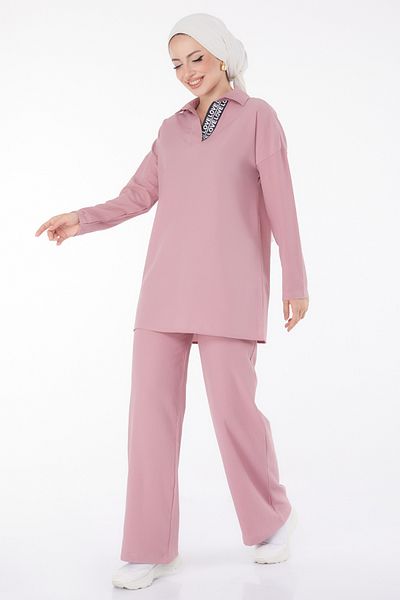TOFİSA Set dublu pantaloni tunică Rose - 13201