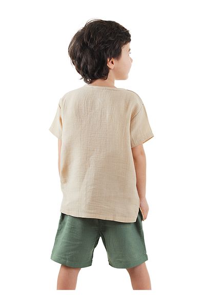 Denokids Set pantaloni scurți de muselină pentru băieți de vară Tiger