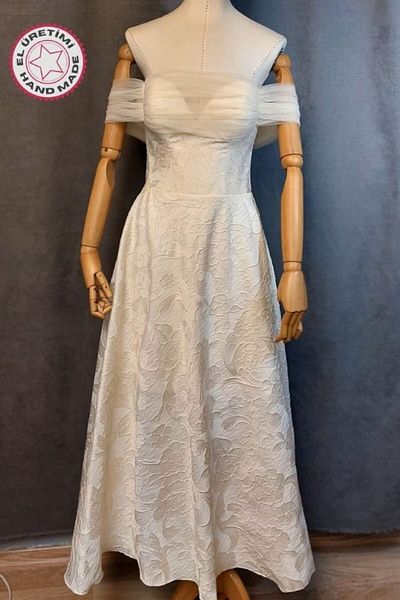 Uretti - Talia 8659 3162 Handmade Brocade Strapless Evening Dress - Size S