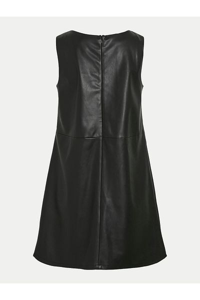 VILA Women's Faux Leather Dress 14099817 Black