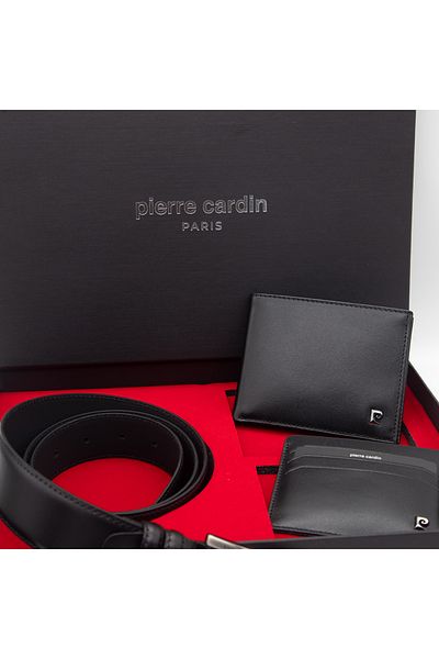 Pierre Cardin مجموعة هدايا ثلاثية سوداء PC-1004S3P