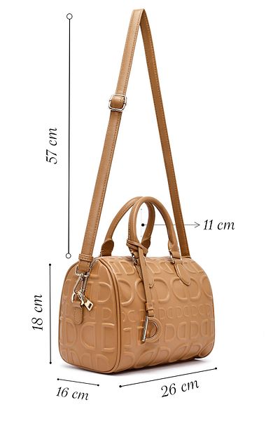 Derimod Women's Brown Long Strap Printed Shoulder Bag 25Sbd251726