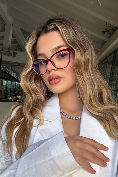 REN EYEWEAR Harmony Vision Bordo Cat Eye Formed Blue Light Protection Women's Glasses Popular Transparent Screen Glasses
