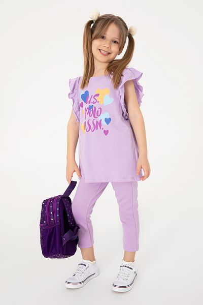 U.S. Polo Assn. Girl's Lilac Tights 50306792 -Vr034