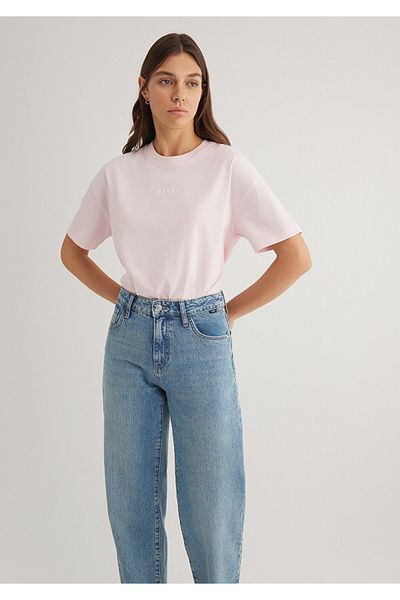 Mavi Bedrucktes rosa T-Shirt mit lockerer Passform / lockerer, entspannter Passform 1612518 -89200