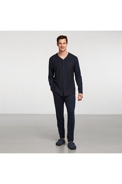Nautica Мъжки тъмносин пижамен комплект Nautica