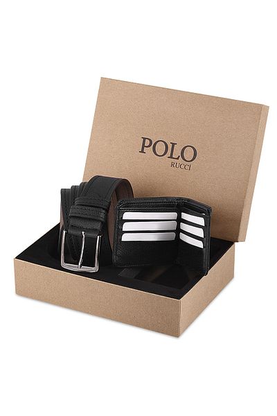 POLO Rucci الحزام الأسود للرجال