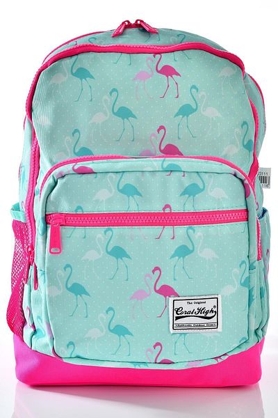 Coral High 23111 Set de 3 ghiozdane cu model flamingo
