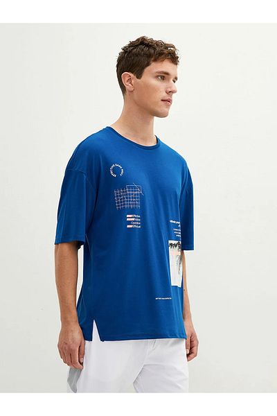 LC Waikiki Crew Neck Short Sleeve Printed Men's T-Shirt Oversize