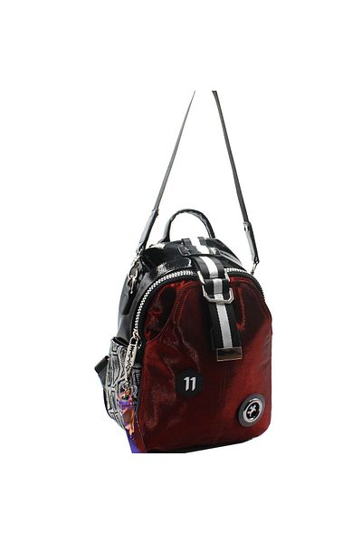 Nas Bag 1032 Women Backpack Shoulder Bag Burgundy