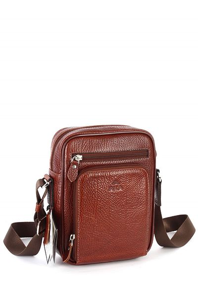 Aka Deri Aka 328 Genuine Leather Men's Messenger Bag Brown