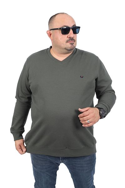 MocGrande Mărime Plus Decolteu în V Double Face Basic 22720-dreapta