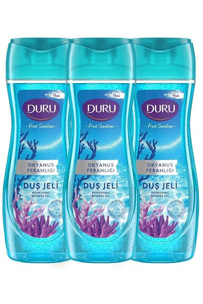 Duru جل استحمام 3x650 مل نضارة المحيط
