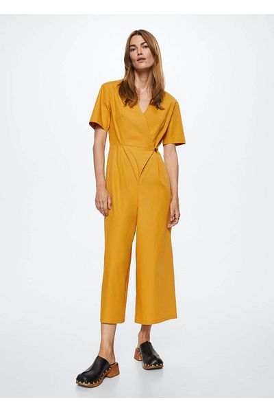 MANGO Woman Kopertowy kombinezon z bawełny