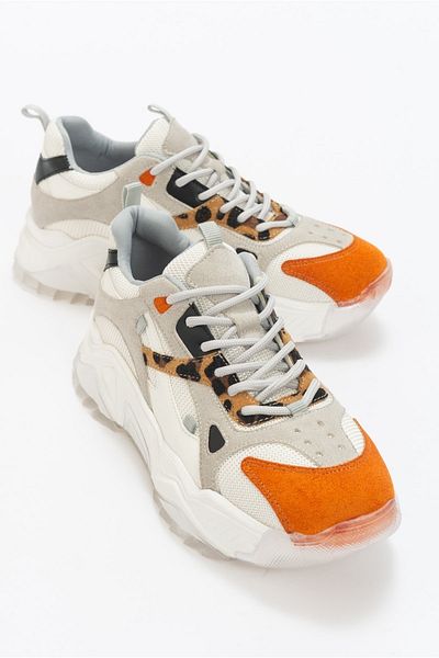 LuviShoes Dámska športová obuv Lecce s oranžovým vzorom