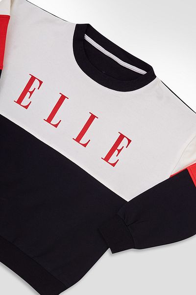 ELLE 100% Cotton Children's Double Set Top and Bottom Tracksuit Set500194