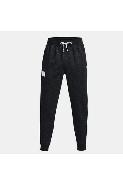 Under Armour أ 1373817 -001-001 Ua Essential Heritge Flc Jgr بنطال رياضي رجالي أسود