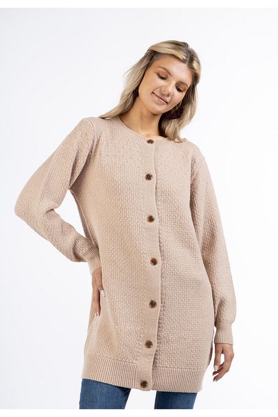 USHA FESTIVAL Damen Strickjacke a Knöpfen - Design rakety