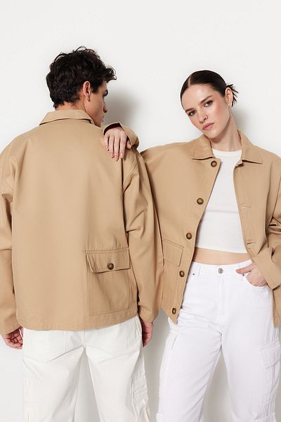 Trendyol Collection Limitált kiadású Stone Regular Fit Pocket Detailed Jacket TMNSS23CE00017