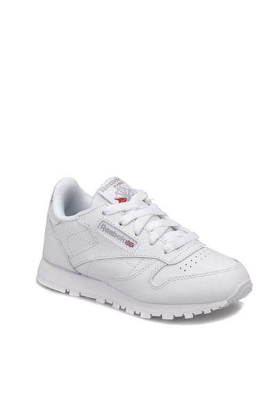 Reebok KLASICKÉ KOŽENÉ Biele unisex detské bežecké topánky100325341