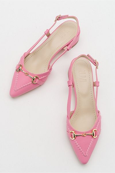 Luvi Olıv Rosa Damen-Sandalen mit Absatz