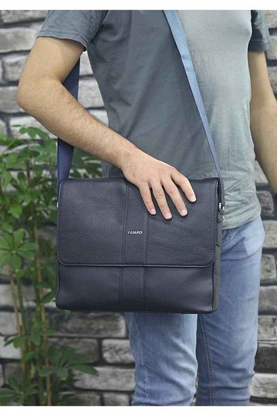GUARD Hgüneyli Navy Blue Sports Leather Bag
