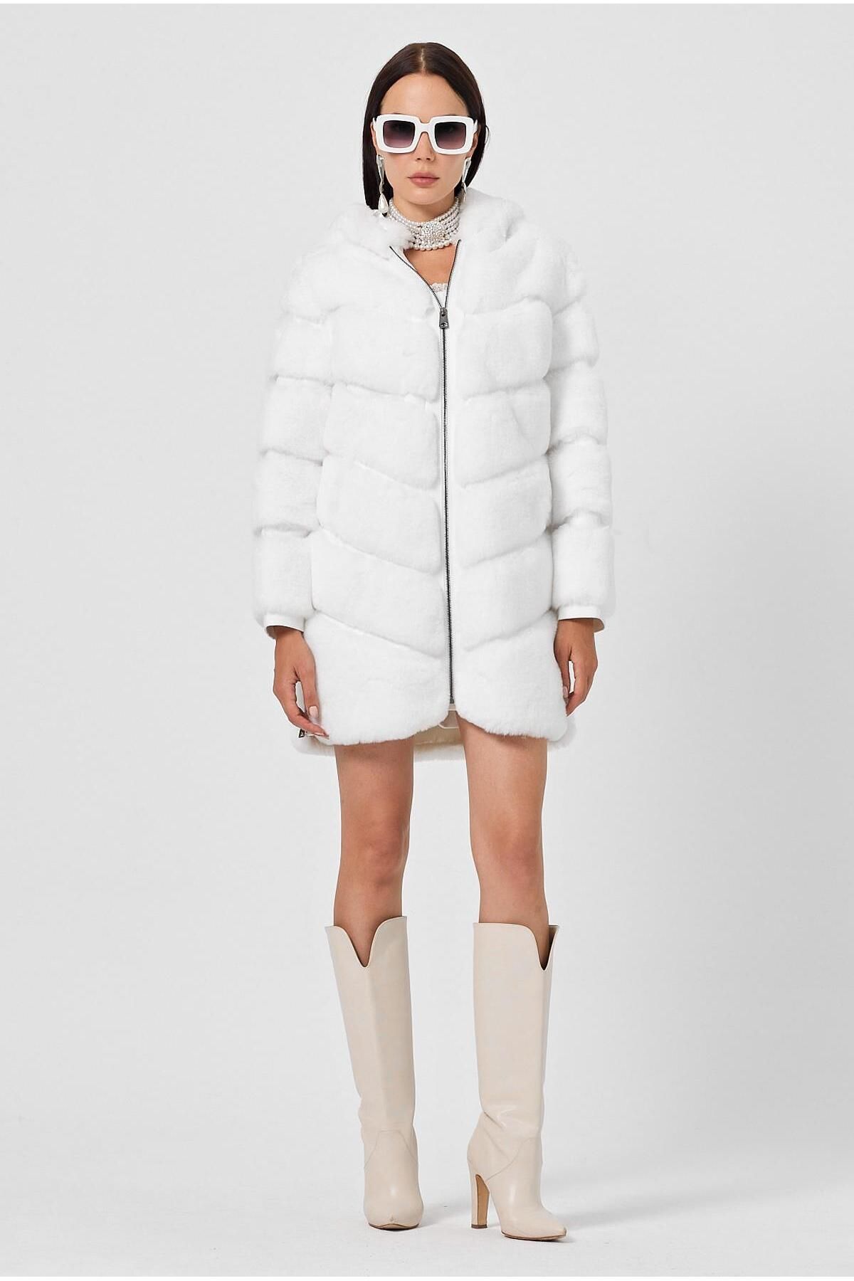 Deri Company-Martina White Feather Coat 1