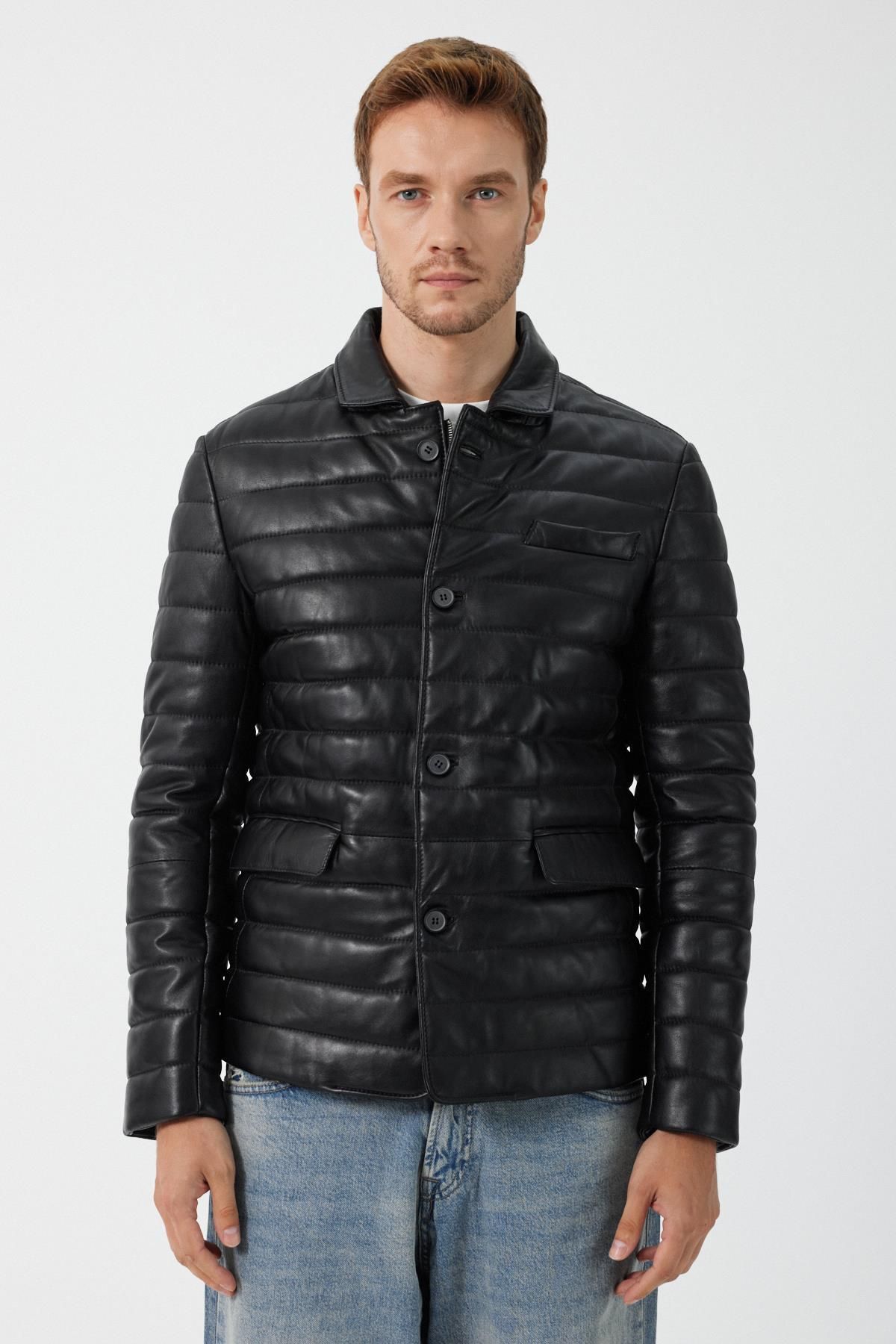 Deri Company-Achille Black Leather Coat 1