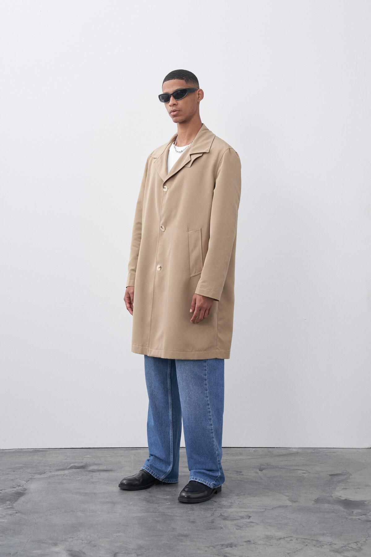 Vamos-Mink Oversize Trench Coat Mink 7