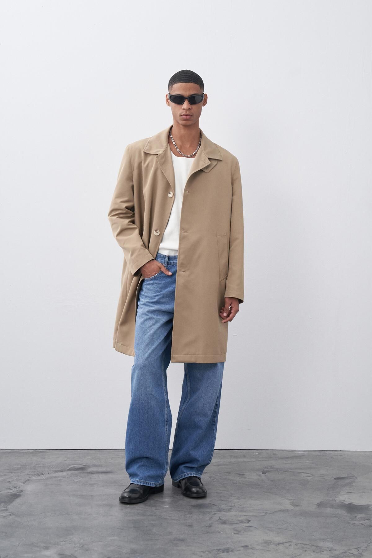 Vamos-Mink Oversize Trench Coat Mink 5