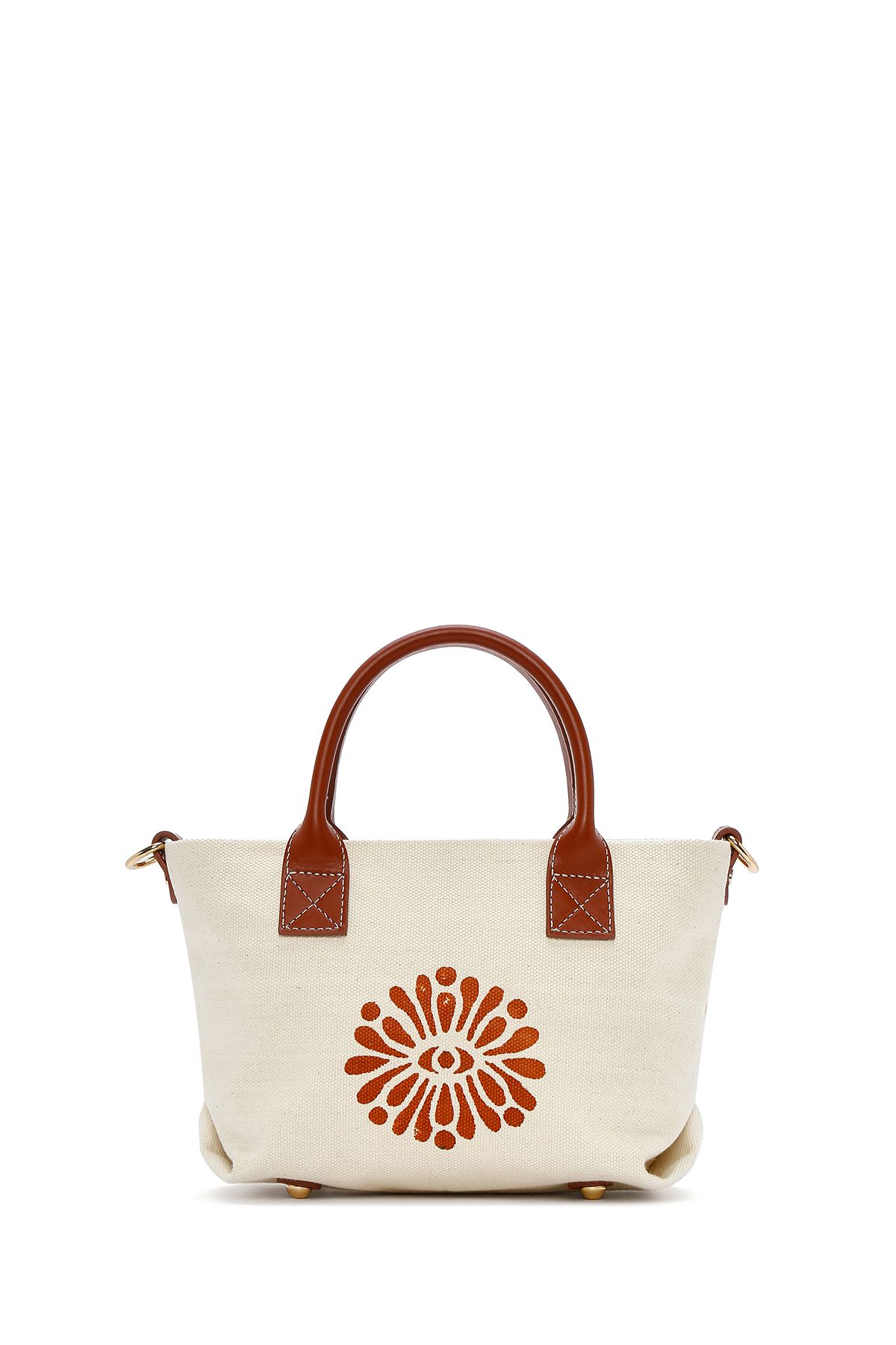 Derimod-Kastamonu Stone Print Women's Tan Long Strap Patterned Mini Shoulder Bag 25Sbd22516F 4