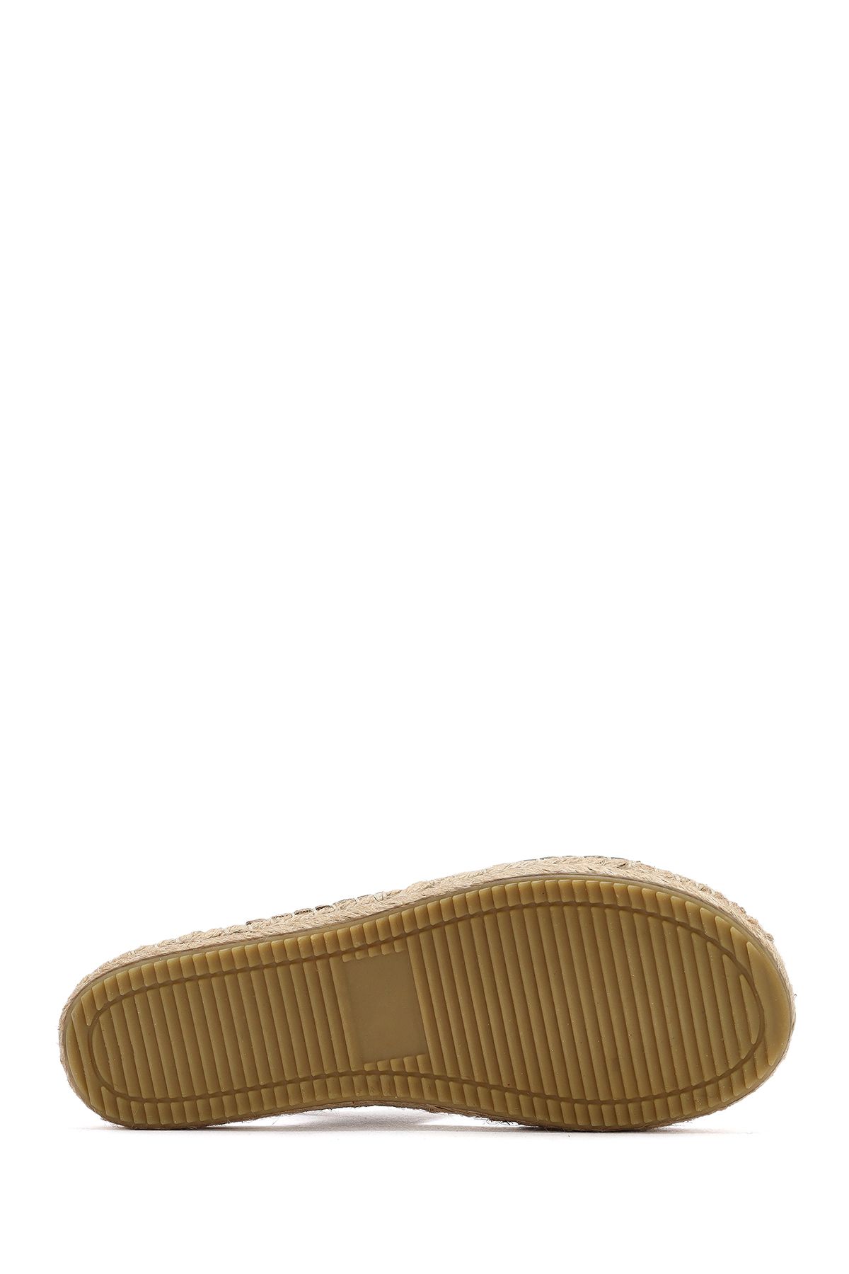 Derimod-Women's Mink Knit Detailed Suede Leather Espadrille 25Sfd 206310 5