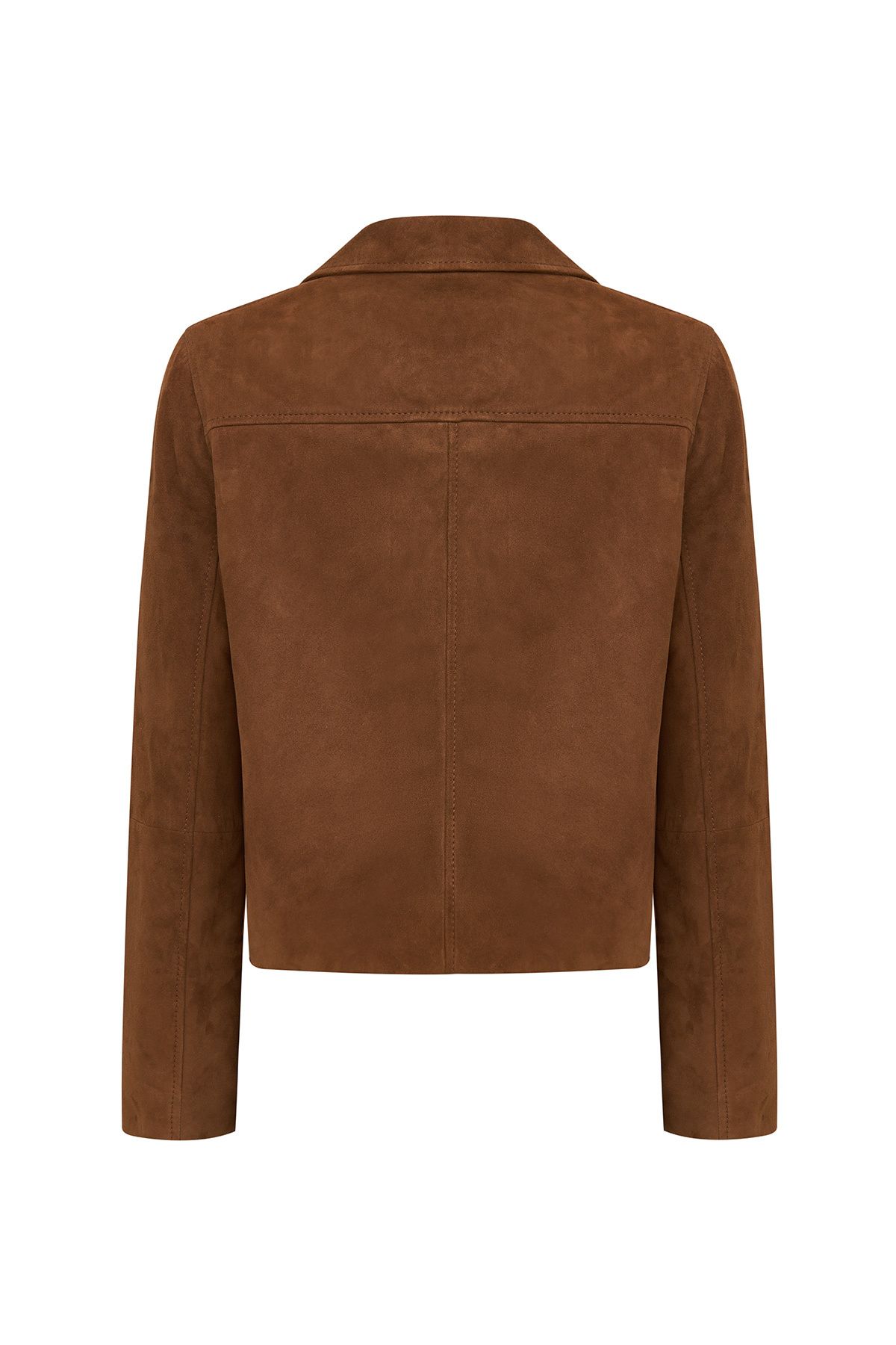 Derimod-Jill Women's Brown Short Leather Jacket 25Sgd52981B 2