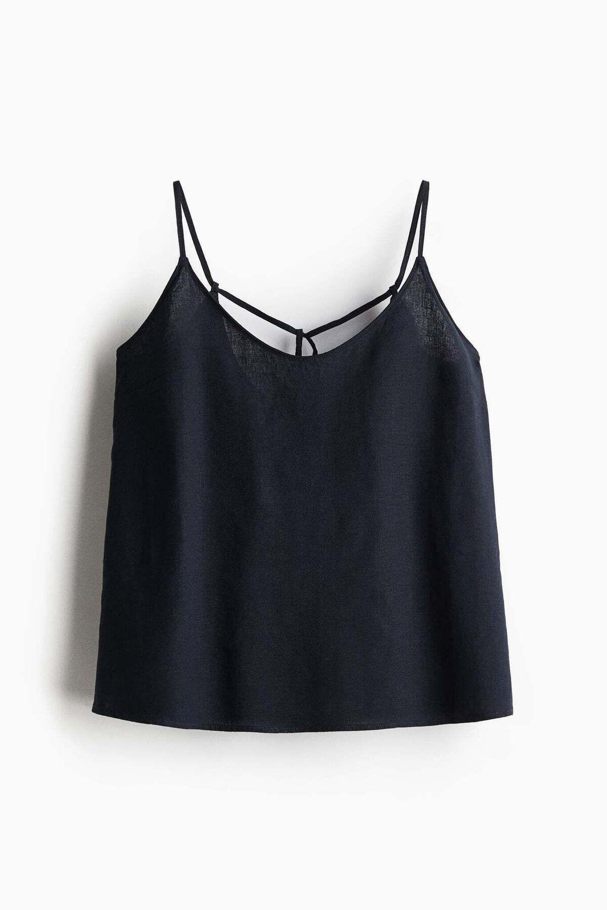 H&M-Linen-blend Strappy Top 1